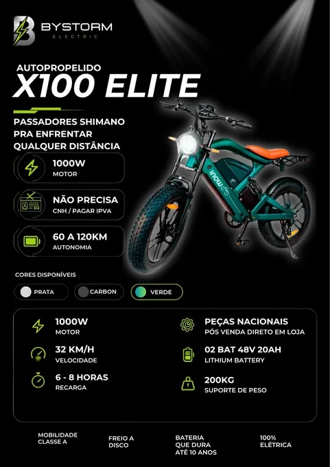 Foto de Bicicleta Elétrica X100 ELITE