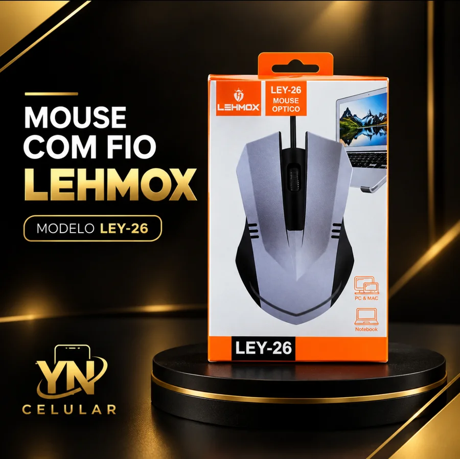 Foto de LEY- 26 MOUSE COM FIO LEHMOX