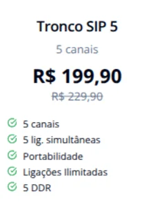 Foto de Tronco SIP 5 canais