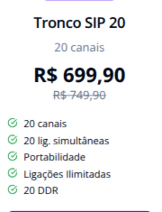 Foto de Tronco SIP 20 canais