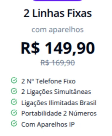 Foto de 2 Linhas Fixas