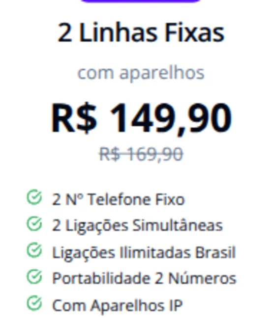 Foto de 2 Linhas Fixas