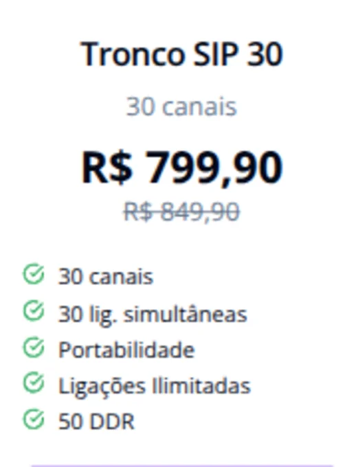 Foto de Tronco SIP 30 canais