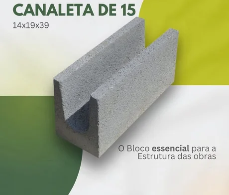 Foto de Canaleta Estrutural 14x19x39cm