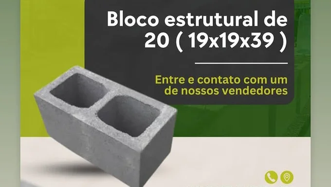 Foto de Bloco Concreto Estrutural 19x19x39cm
