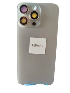 Foto de TAMPA TRASEIRA COMPLETA IPHONE 15 PRO MAX - COR: TITANIUM NATURAL.