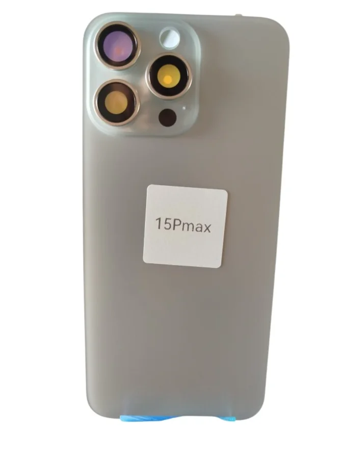 Foto de TAMPA TRASEIRA COMPLETA IPHONE 15 PRO MAX - COR: TITANIUM NATURAL.