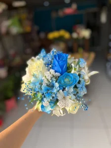 Foto de Buquê noiva azul