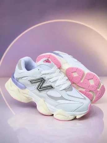 Foto de Tênis New Balance 9060 – Branco, Cinza e Rosa