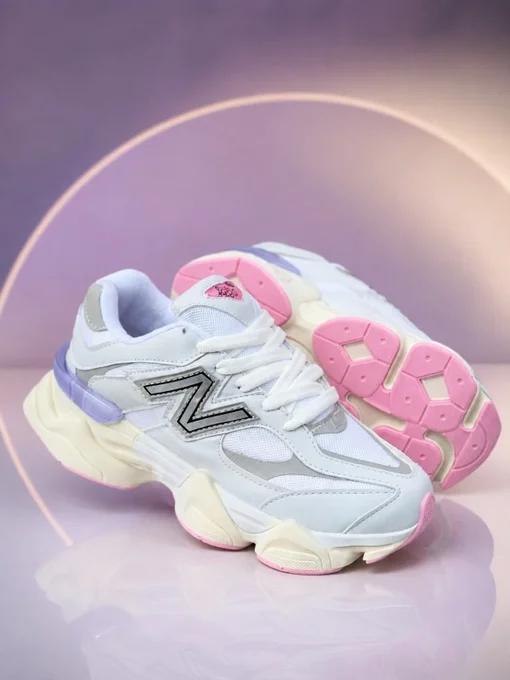 Foto de Tênis New Balance 9060 – Branco, Cinza e Rosa