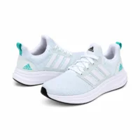 Miniatura de Tênis Adidas Galaxy – Branco com Verde Água