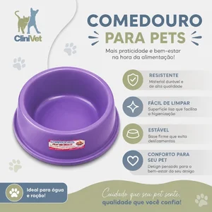 Foto de Comedouro/Bebedouro Cao Gato 1000ml - Roxo