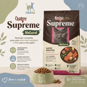 Foto de Quatree Supreme Gatos  Sabor Salmão com Batata-Doce