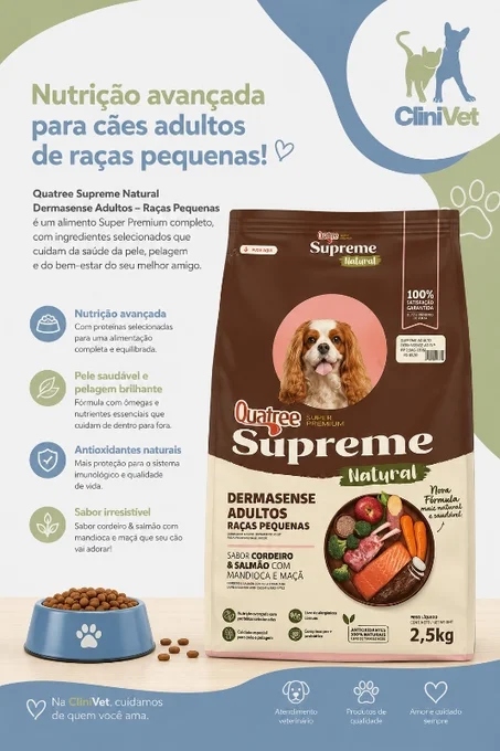 Foto de Quatree Supreme Super Premium Dermasense Caes Adultos