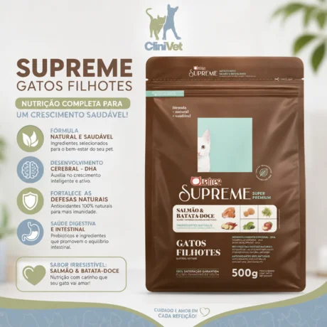 Foto de Quatree Supreme Gatos Filhotes Sabor Salmão e Batata-Doce