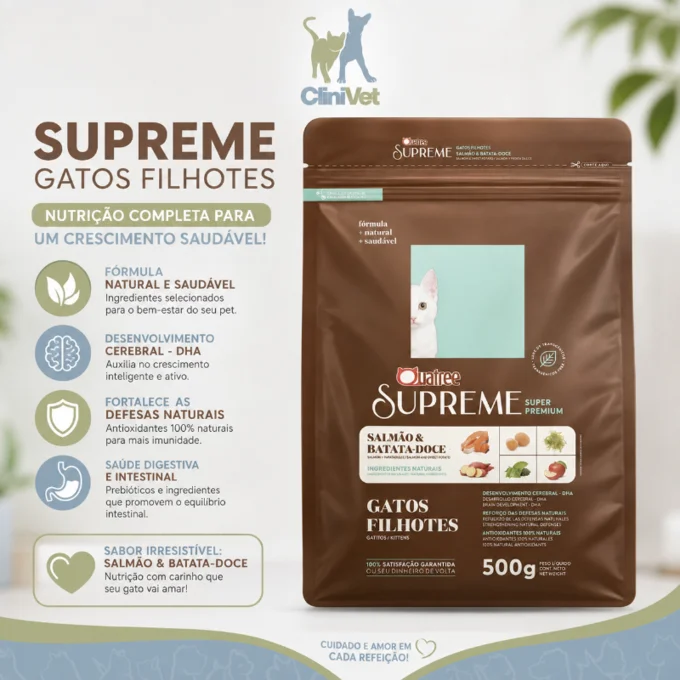 Foto de Quatree Supreme Gatos Filhotes Sabor Salmão e Batata-Doce