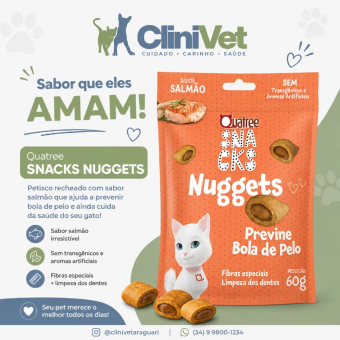 Foto de Snacks Nuggetts Gatos Sabor Salmão
