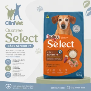 Foto de Quatree Sélect Caes Senior + 7 Racas Pequenas Sabor Frango com Batata-Doce