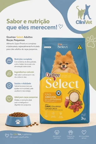 Foto de Quatree Select Premium Especial Cães Adultos Sabor Carne com Arroz