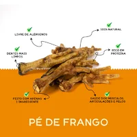 Miniatura de PETISCO PÉ DE FRANGO - Para Cães - Com 3 Unidades