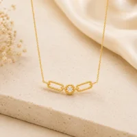 Miniatura de Colar Elos Elegance com Ponto de Luz