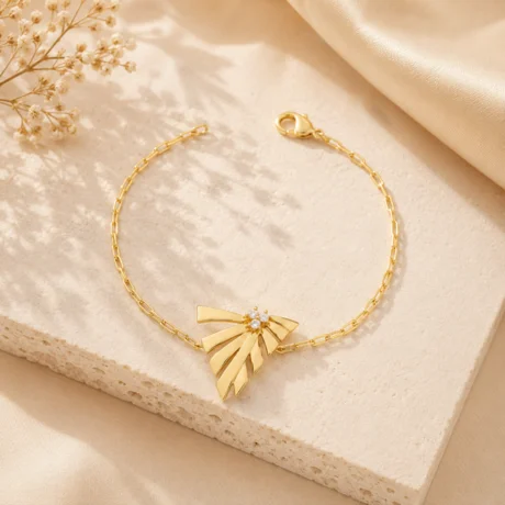 Foto de Pulseira Laço Radiante com Zircônias
