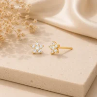 Miniatura de Brinco Flor de Zircônias