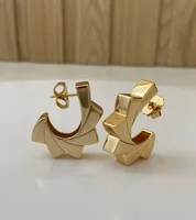 Miniatura de Brinco Argola Escultural