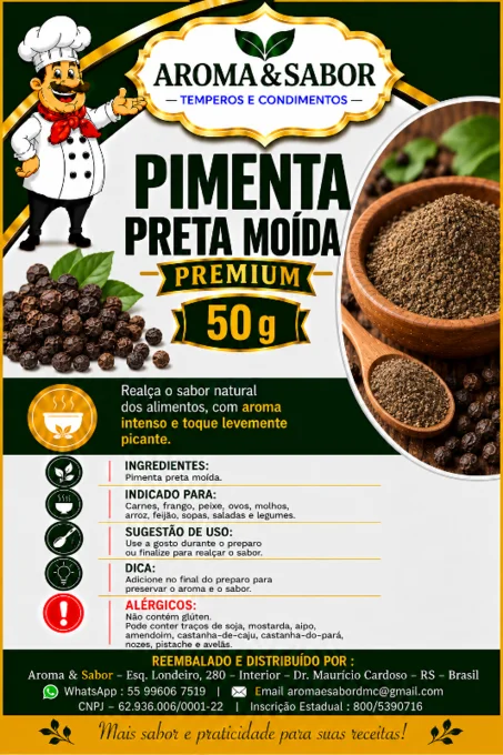 Foto de 01.101 - Pimenta Preta Moída Premiem 50 gr