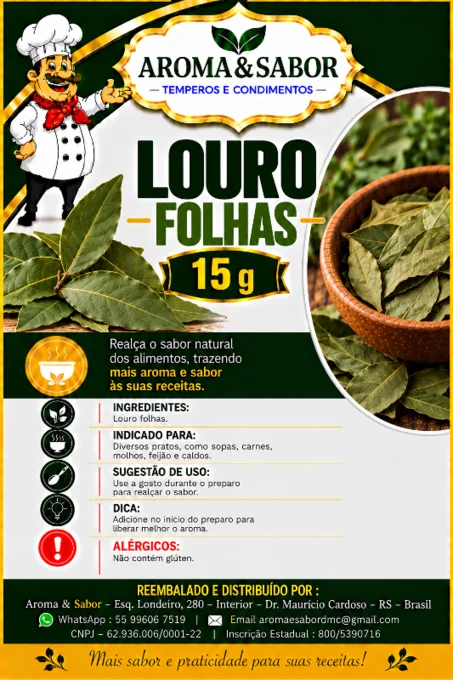 Foto de 10.110 - Louro Folhas 15 gr