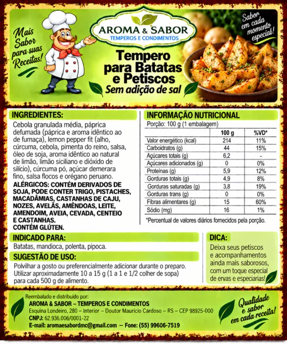 Foto de 16.94- *Tempero* para Batatas e Petiscos