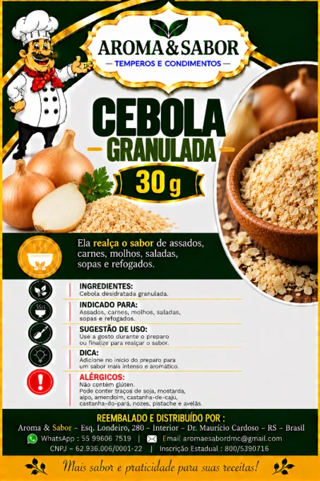 Foto de 14.114 - Cebola Granulada 30 gr