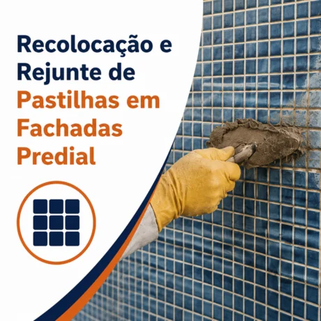 Foto de Recolocação e rejunte de pastilhas em fachadas predial