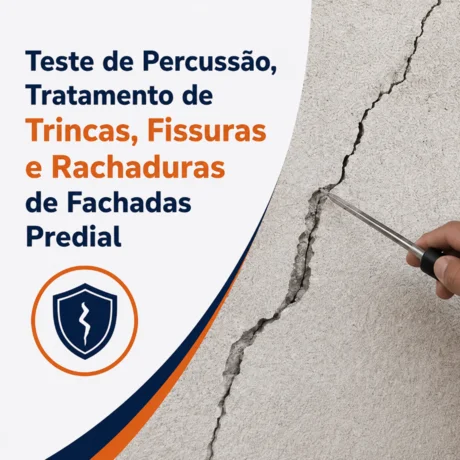 Foto de Teste de percussão, tratamento de trincas, fissuras e rachaduras de fachadas predial