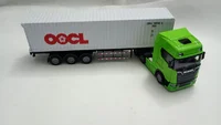 Miniatura de Miniatura Caminhão Diecast SCANIA com Contêiner OOCL , Fricção, Som E Luz