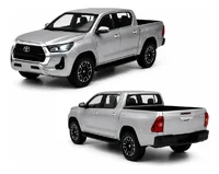 Miniatura de Miniatura Hilux Srx 1:36 Metal Fricção Farol Led Porta Abre