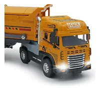 Miniatura de Miniatura Caminhão Carreta Graneleiro com Luz, Som e Fricção
