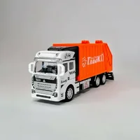 Miniatura de Miniatura Caminhão Truck Coleta De Lixo Reciclagem Miniatura Metal