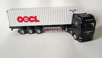 Miniatura de Miniatura Caminhão Diecast MERCEDES com Contêiner OOCL , Fricção, Som E Luz