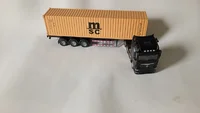 Miniatura de Miniatura Caminhão Diecast MERCEDES com Contêiner MSC , Fricção, Som E Luz