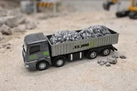 Miniatura de Conjunto 2 Miniatura Caminhão Betoneira E Caçamba Metal Glw 1:55  Fricção