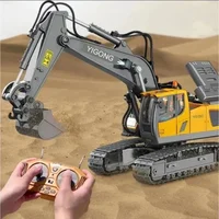 Miniatura de Miniatura Escavadeira Metal Controle Remoto Funcional Premium 11 Canal