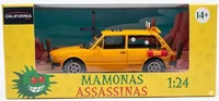 Miniatura de Miniatura De Ferro Brasilia Amarela Mamonas Assassinas 1:24  RICA EM DETALHES