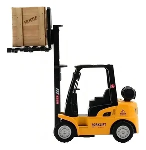 Foto de Miniatura Empilhadeira De Metal C/fricção Forklift Brinquedo Cor Amarelo