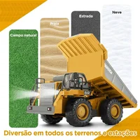 Miniatura de Miniatura Caminhão Basculante De Mineração Controle Remoto 9 Canais