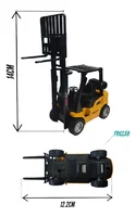 Miniatura de Miniatura Empilhadeira De Metal C/fricção Forklift Brinquedo Cor Amarelo
