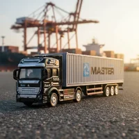 Miniatura de Miniatura Caminhão Container , Fricção