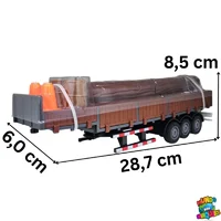 Miniatura de Miniatura Caminhão Carroceria Tora Madeira, com Luz, Som e Fricção