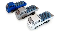 Miniatura de Miniatura Kia Bongo Mini Caminhão Fricção Carrinho Metal E Plástico com Carga de Gás