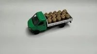 Miniatura de Miniatura Caminhão Iveco Fricção Carroceria com Carga ( GÁS DOURADO )